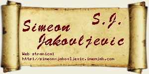 Simeon Jakovljević vizit kartica
